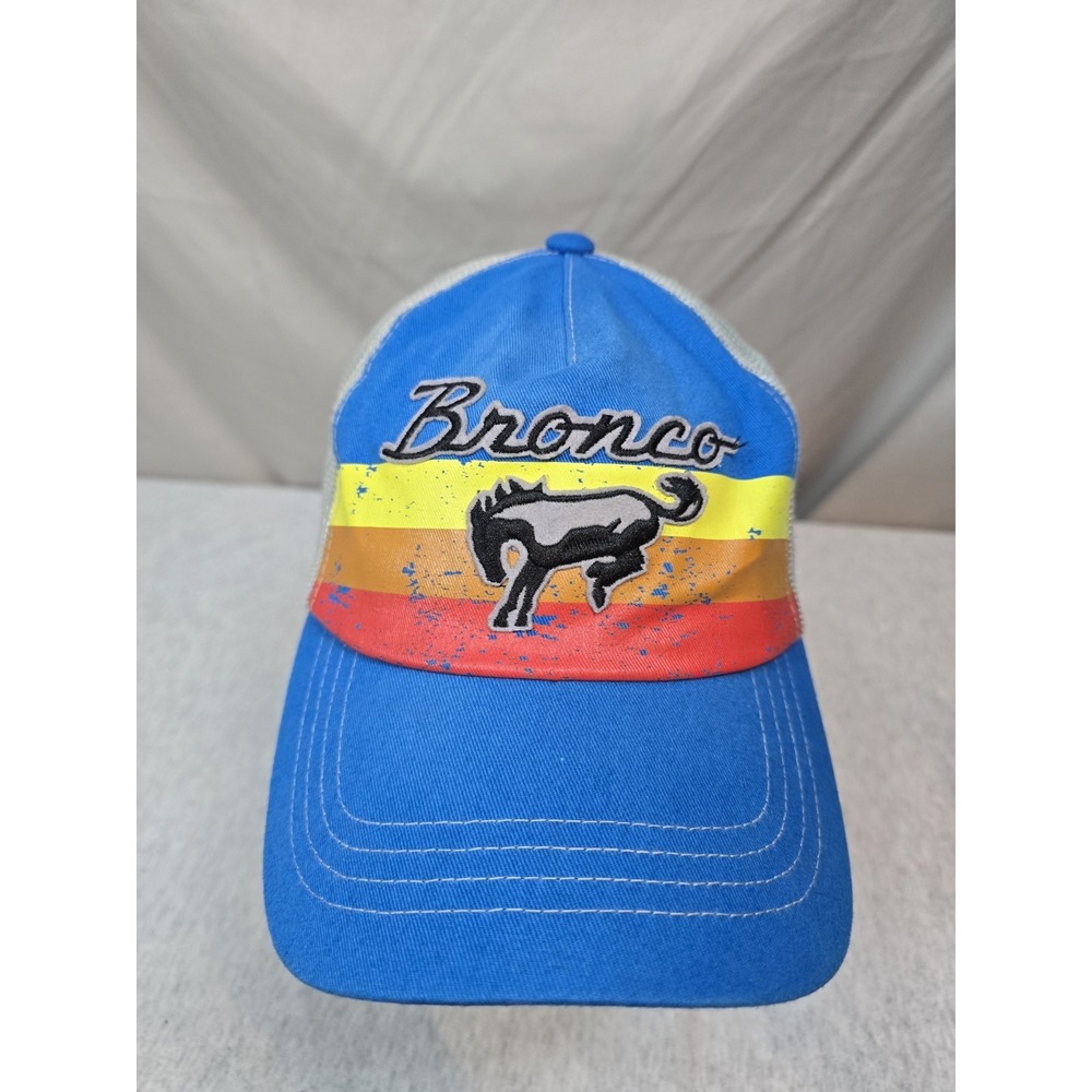 Ford Bronco Distressed Mesh-Back Snapback Trucker Hat/Cap